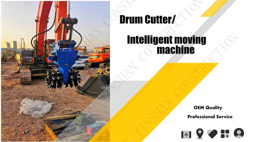 High Efficiency Hydraulic Horizontal Trenching Drum Cutter for Excavator Milling and Digging Machine