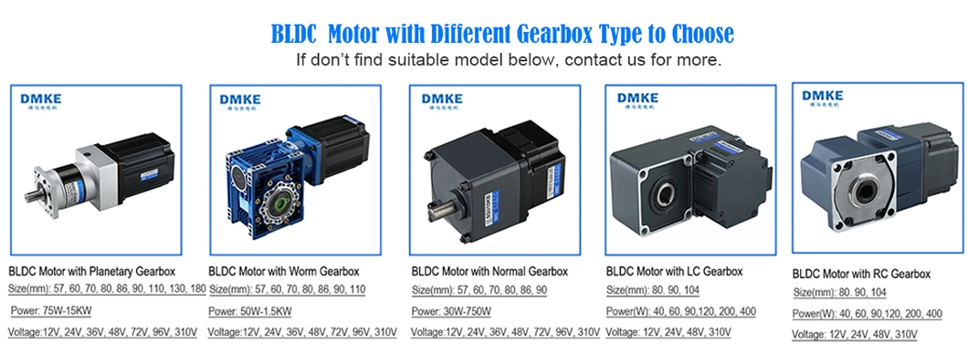 Dmke 1.5kw 2kw 1500watt 48V 310 V Low Speed 38 30 21 15 Rpm 310nm High Torque DC Planetary Gearbox Reduction BLDC Motor